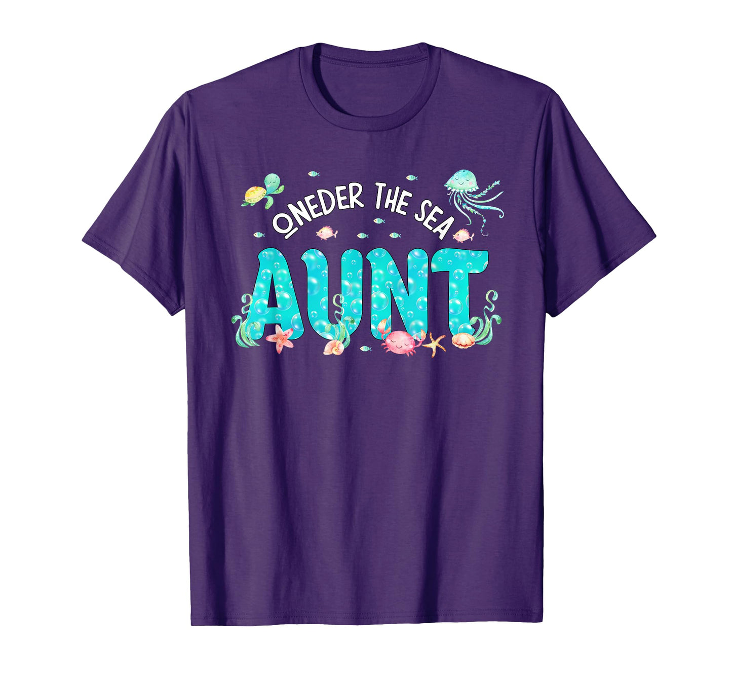 Under Sea Aunt Birthday Girl Boy Matching Family Party T-Shirt