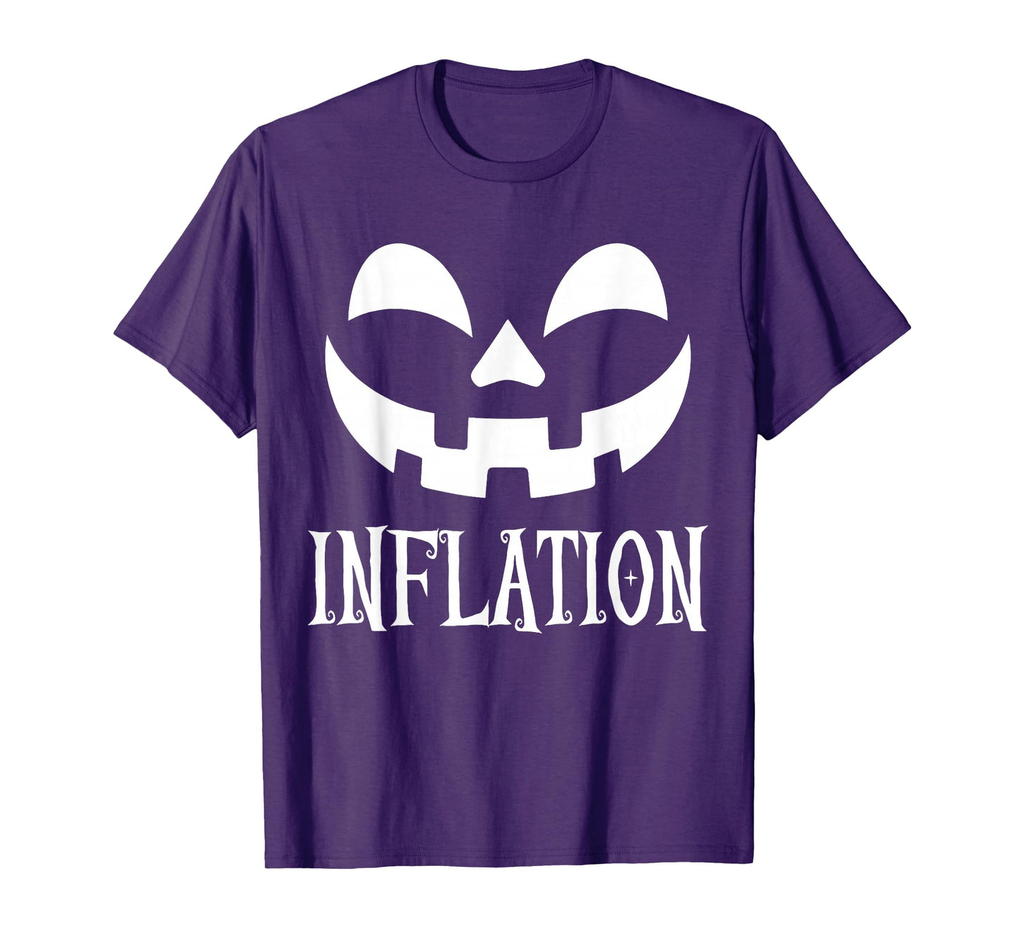 Due to Inflation This is My Halloween Costume Pumpkin Face T-Shirt