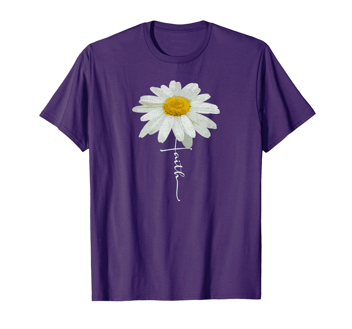 Christian Faith Cross Daisy Flower, Christian Men Women T-Shirt