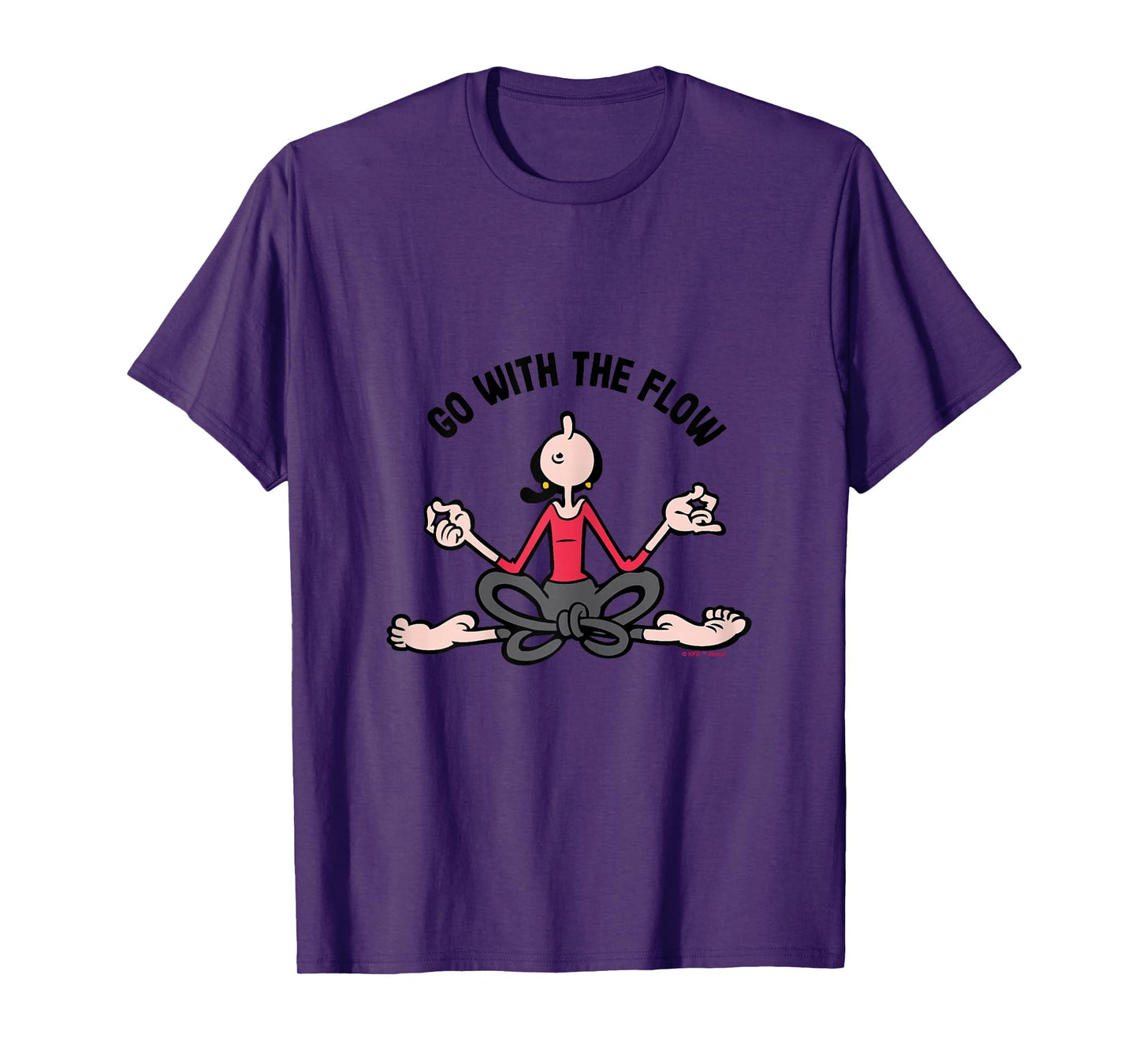Olive Oyl "Go with the Flow" Yoga 4 Humanity Day T-Shirt