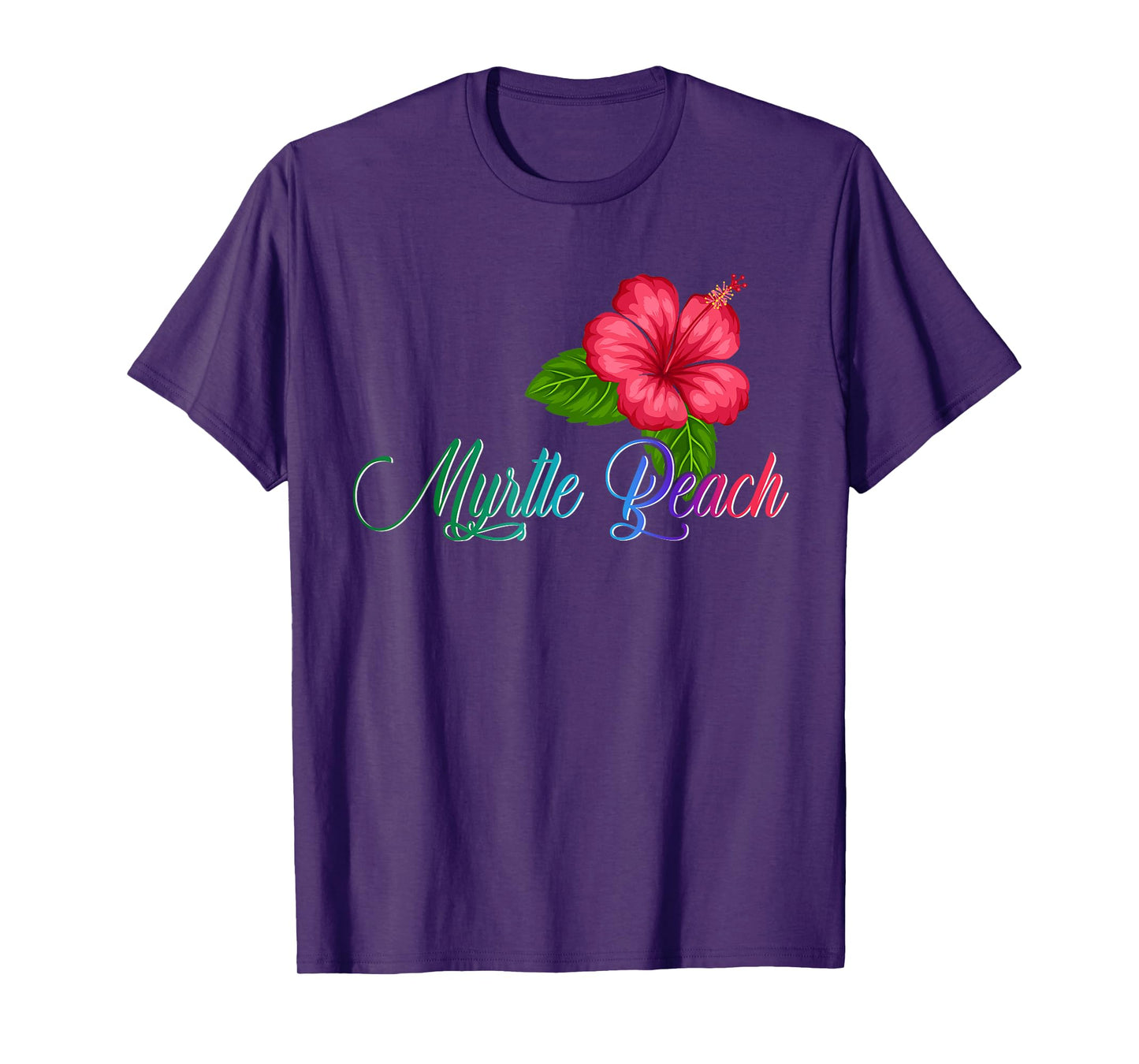 Myrtle Beach Carolina Hibiscus Flower T-Shirt for Men Women Kids