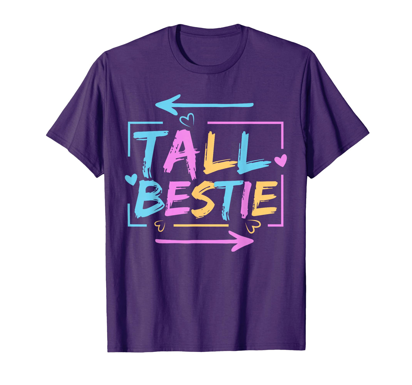 Best Friend Matching Tall Short Bestie Besties Matching BFF T-Shirt
