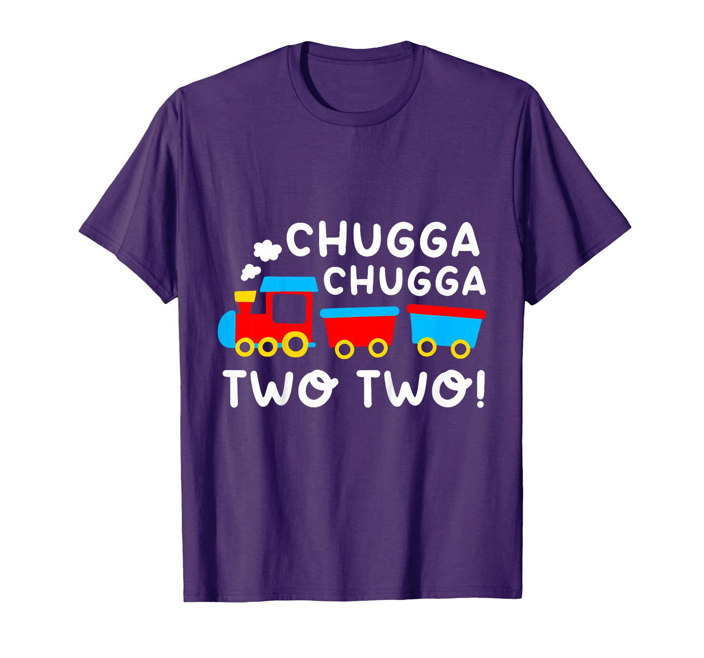 Kids 2nd Birthday Boy Train Chugga Chugga Two Two Toddler T-Shirt