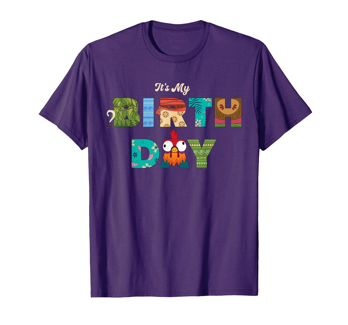 Disney Moana Big Letters "It's My Birthday" Birthday Party T-Shirt