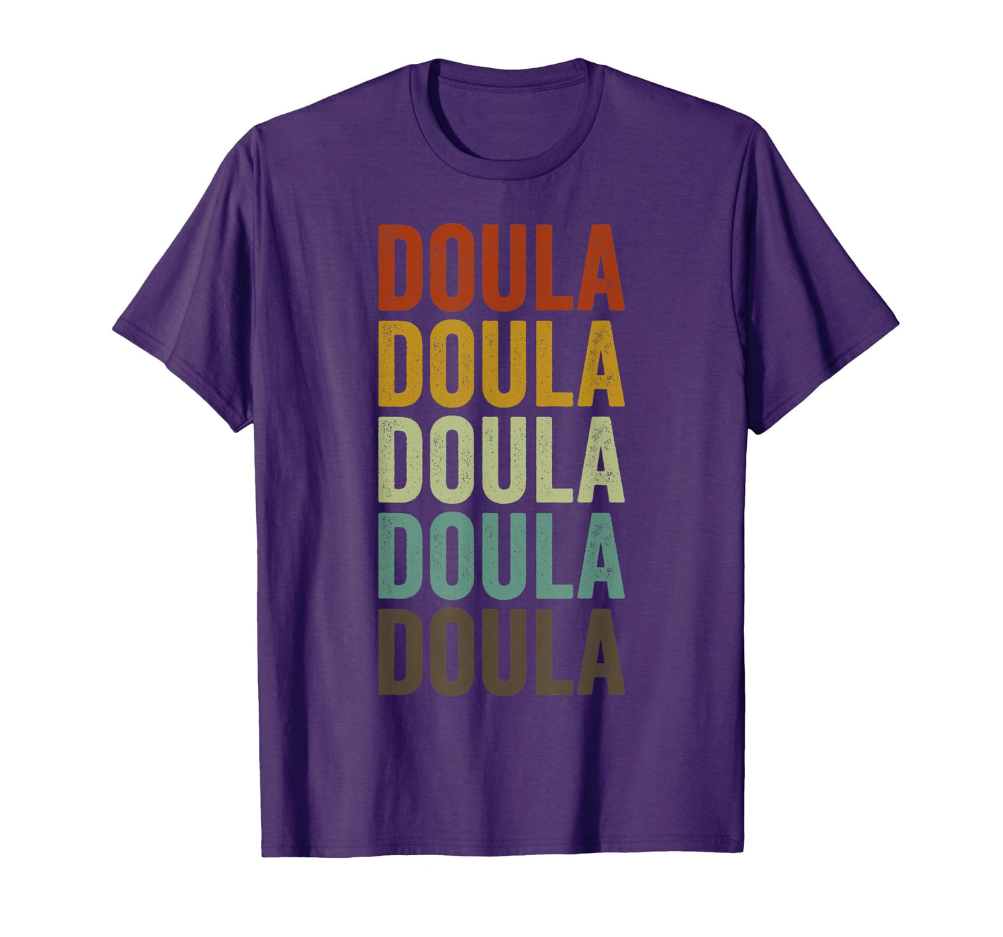 Doula Retro Gifts Doula Retro T-Shirt Black Small Classic Fit Short Sleeve Crew Neck T-Shirt Unisex-Kids