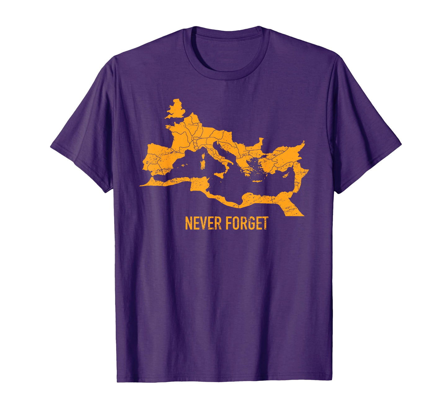 Distressed Roman Empire Map T-Shirt T-Shirt