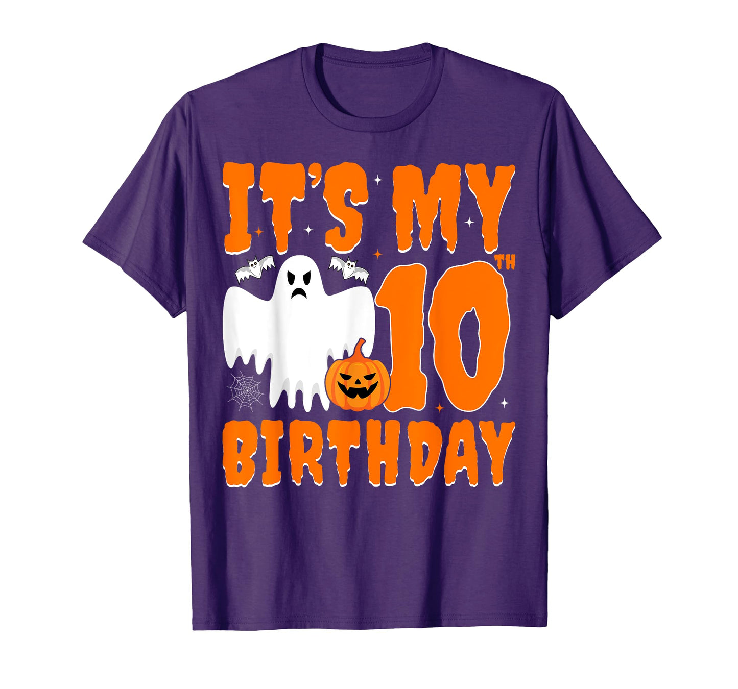 It's My 10th Birthday 10 Years Old Pumpkin Spooky Halloween T-Shirt