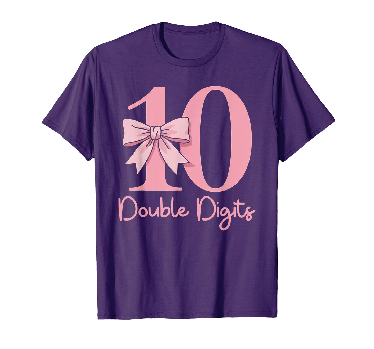 10 Double Digits 10th Birthday Coquette 10 Year Old Girl T-Shirt