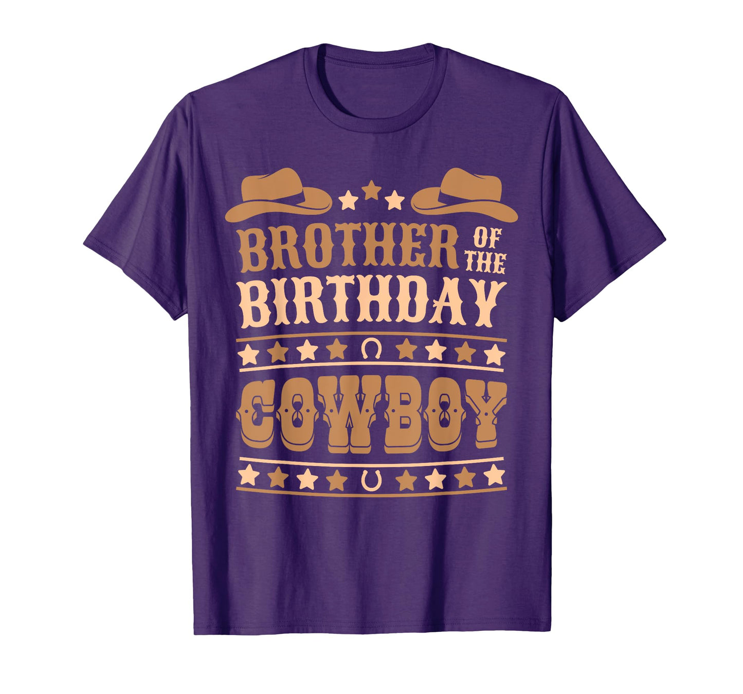 Brother Of Birthday Cowboy Cute Western Bday Boy Birthday T-Shirt