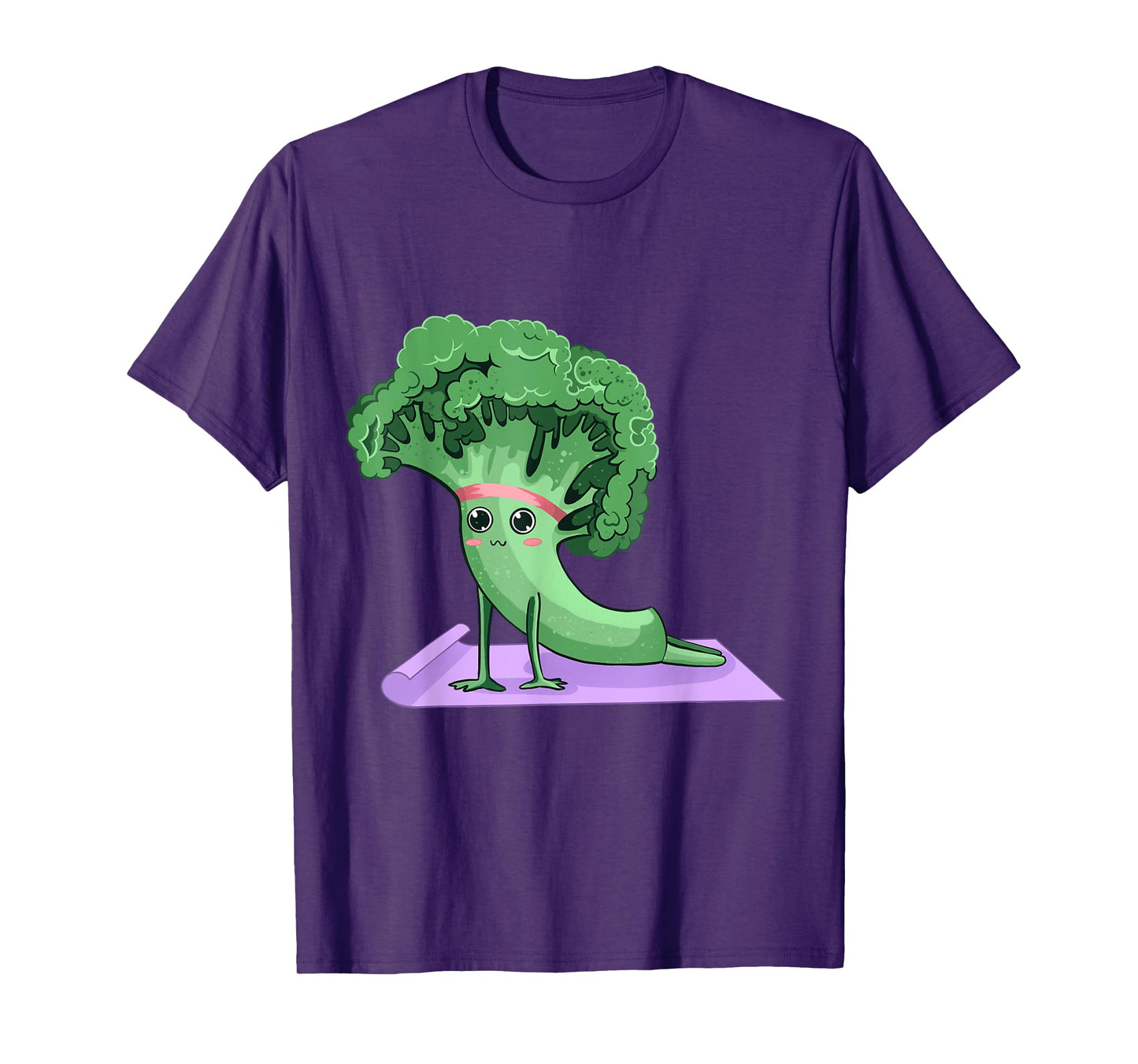 Cute Broccoli Yoga Pose Funny Yogi Broccoli Lover T-Shirt