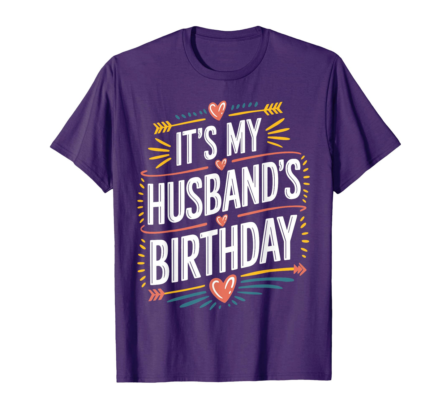 Boho Nostalgia Design It's My husband's Birthday Women Kids T-Shirt