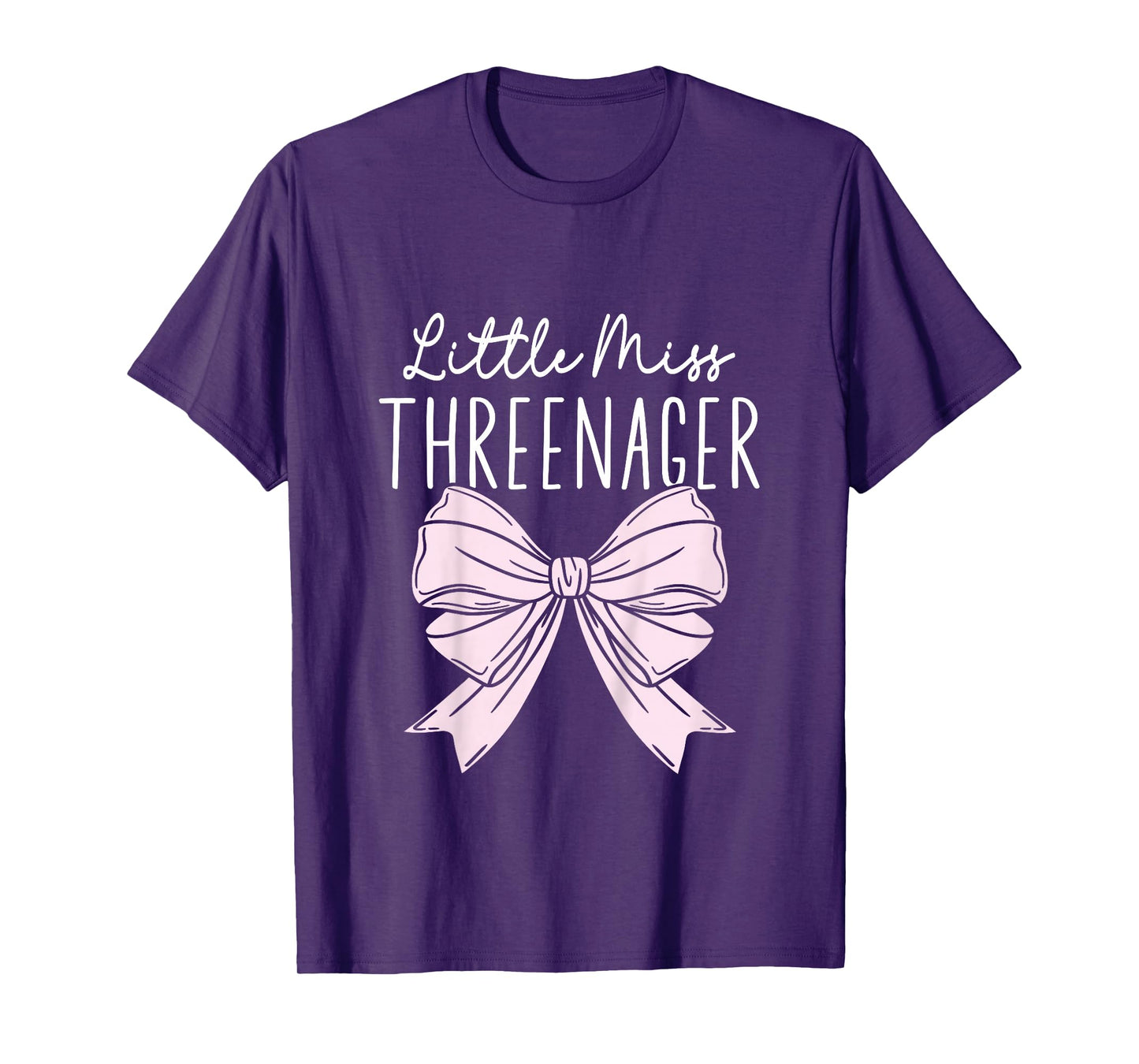 Kids Little Miss Threenager Threenager Girl Birthday 3 Years T-Shirt
