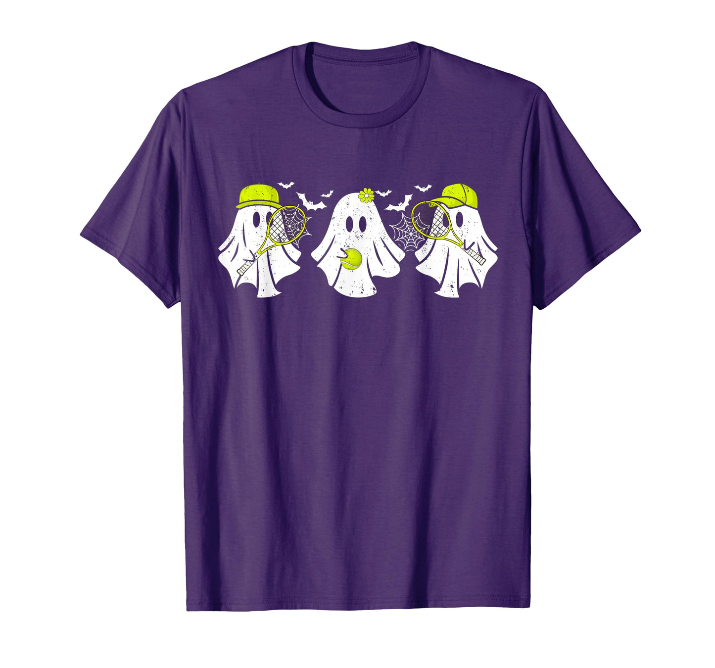 Ghost Tennis Player Funny Halloween Costume For Men Women T-Shirt
