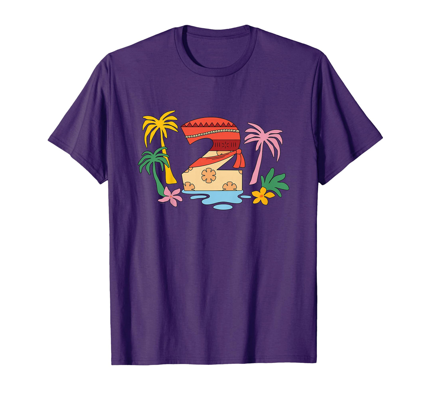 Disney Moana Numbers "2" Second 2nd Birthday Party Gift T-Shirt