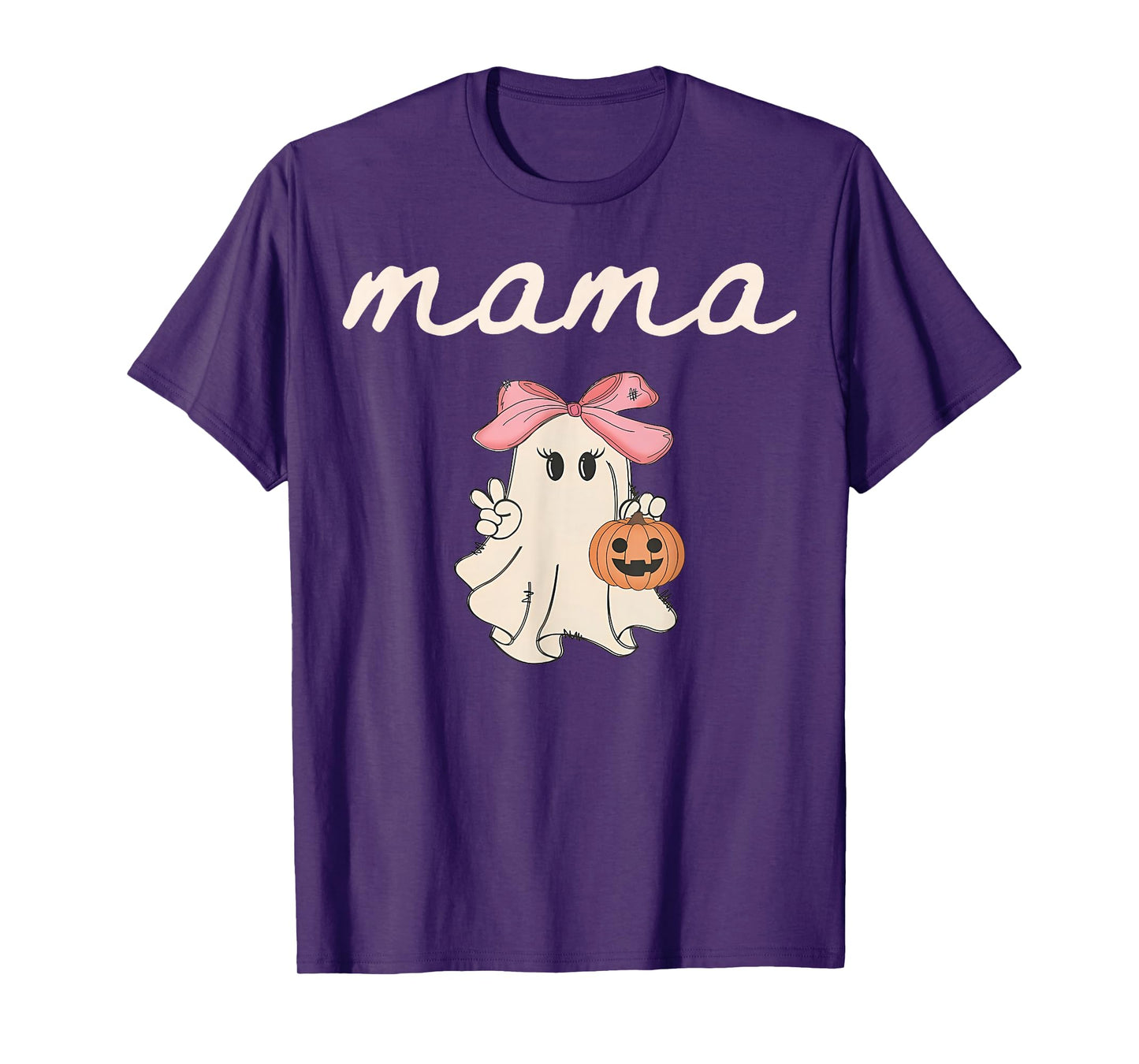 Mama Ghost Boo One Spooky Mom First Halloween Birthday Boy T-Shirt