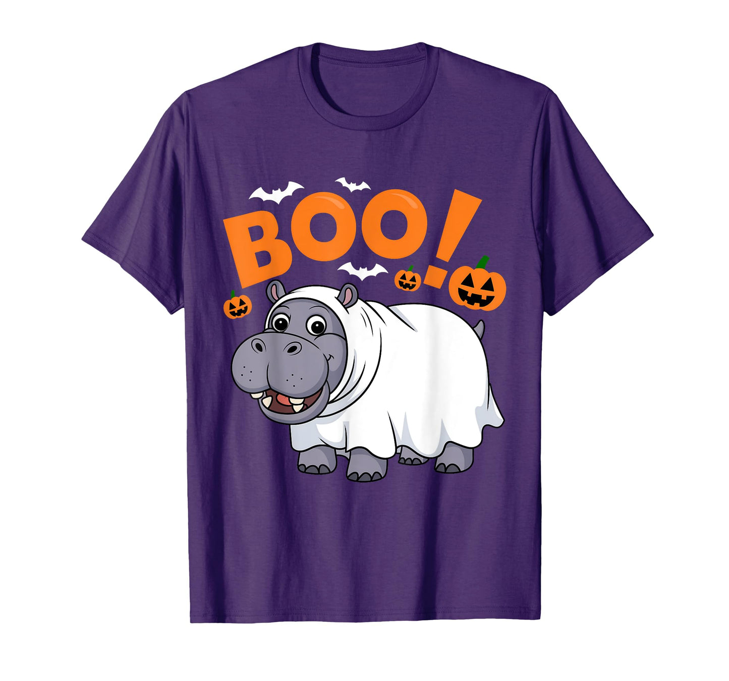Boo Hippo Halloween Costume Hippopotamus Africa Animal Fun T-Shirt