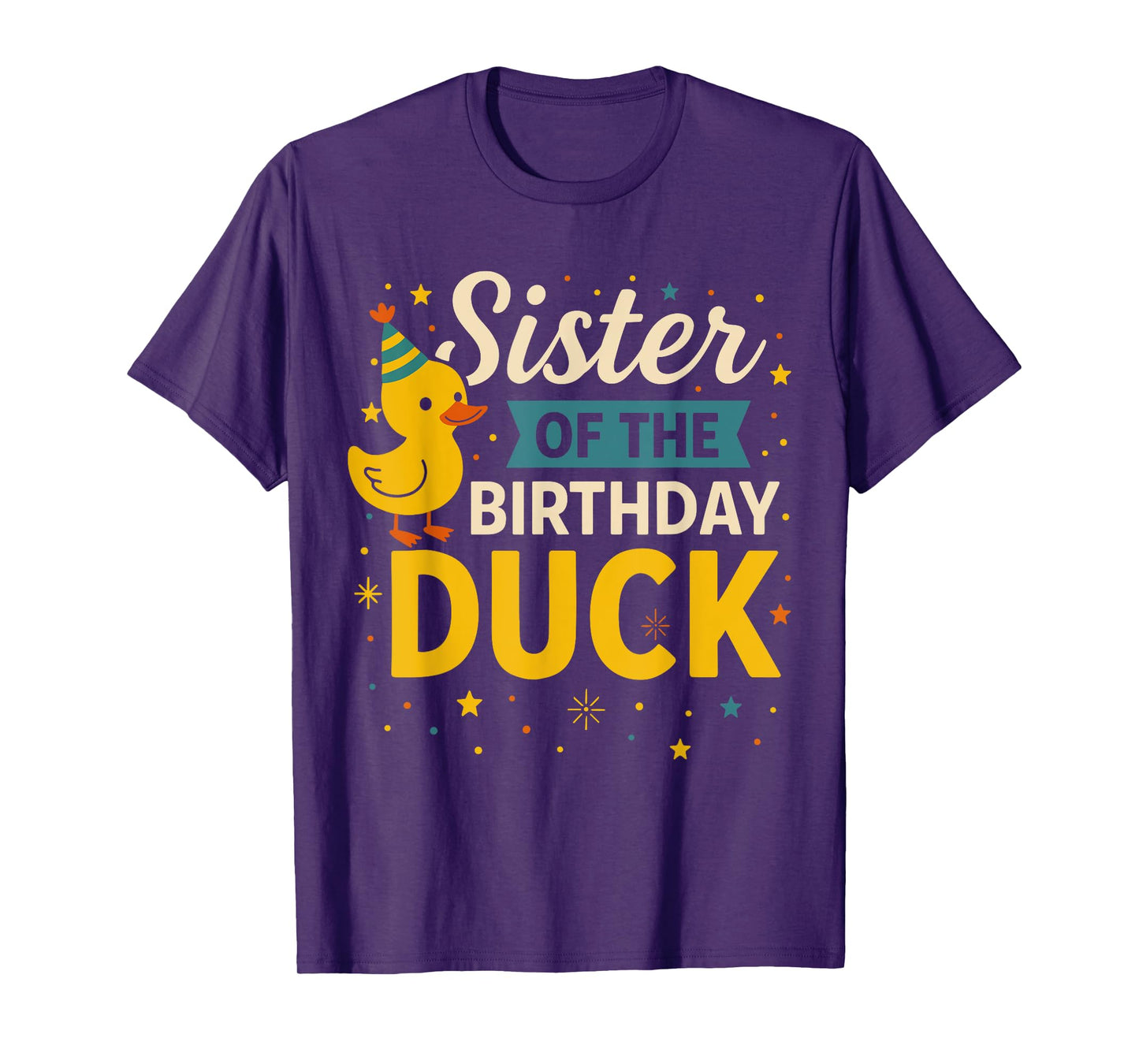 Sister Of The Birthday Duck Boy Rubber Duck Bday Family T-Shirt