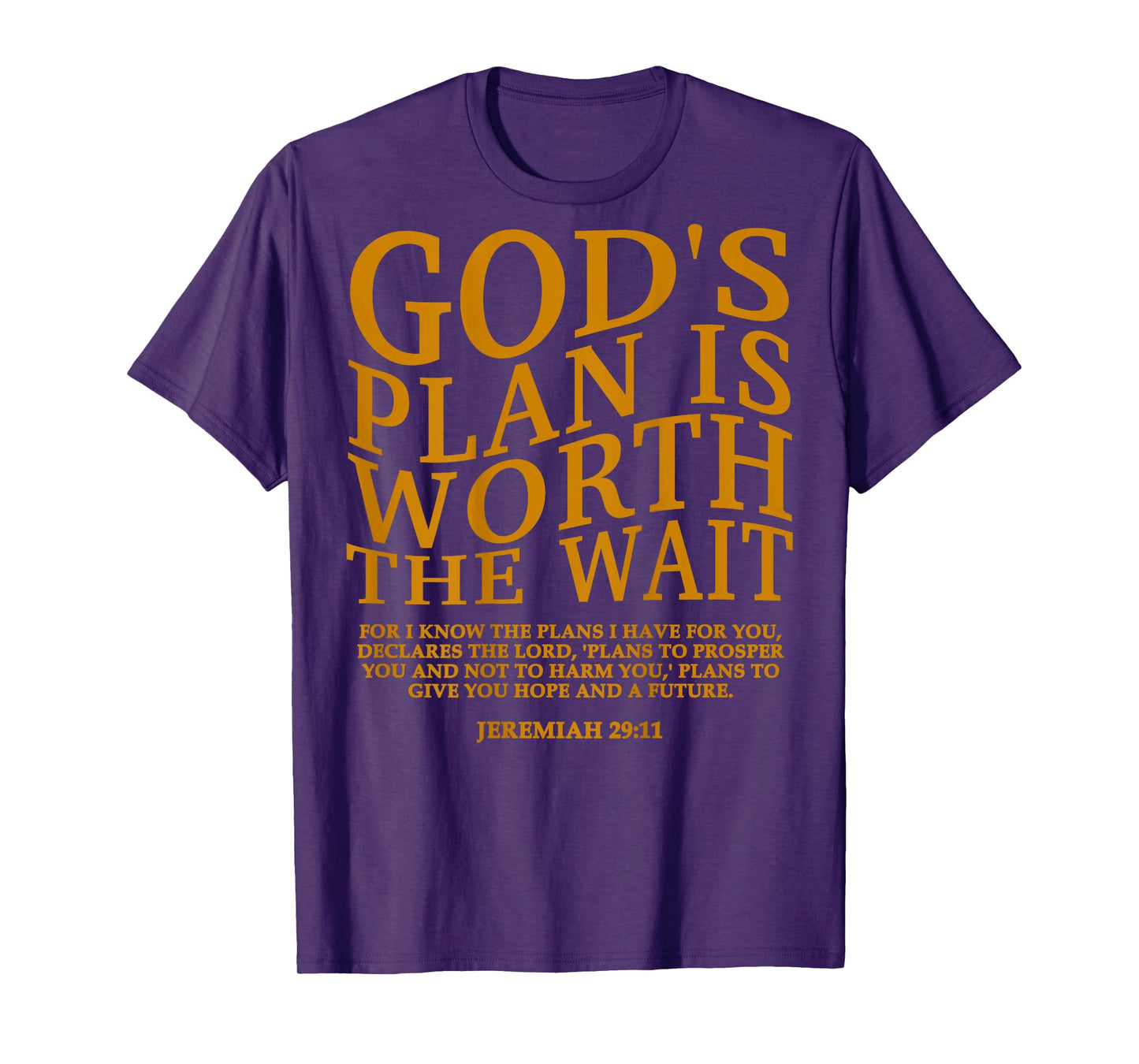 God's Plan is Worth The Wait Christian Jesus God Sister Mom T-Shirt