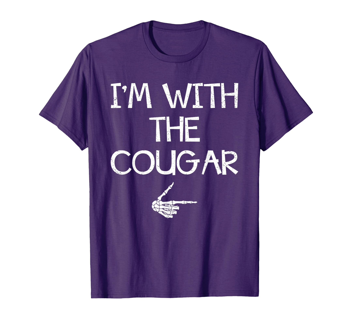 I'm With The Cougar Funny Halloween Costume Couples Matching T-Shirt