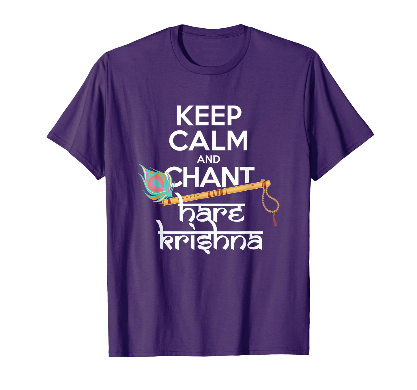 Keep Calm and Chant Hare Krishna Mantra Chanting Hinduism T-Shirt