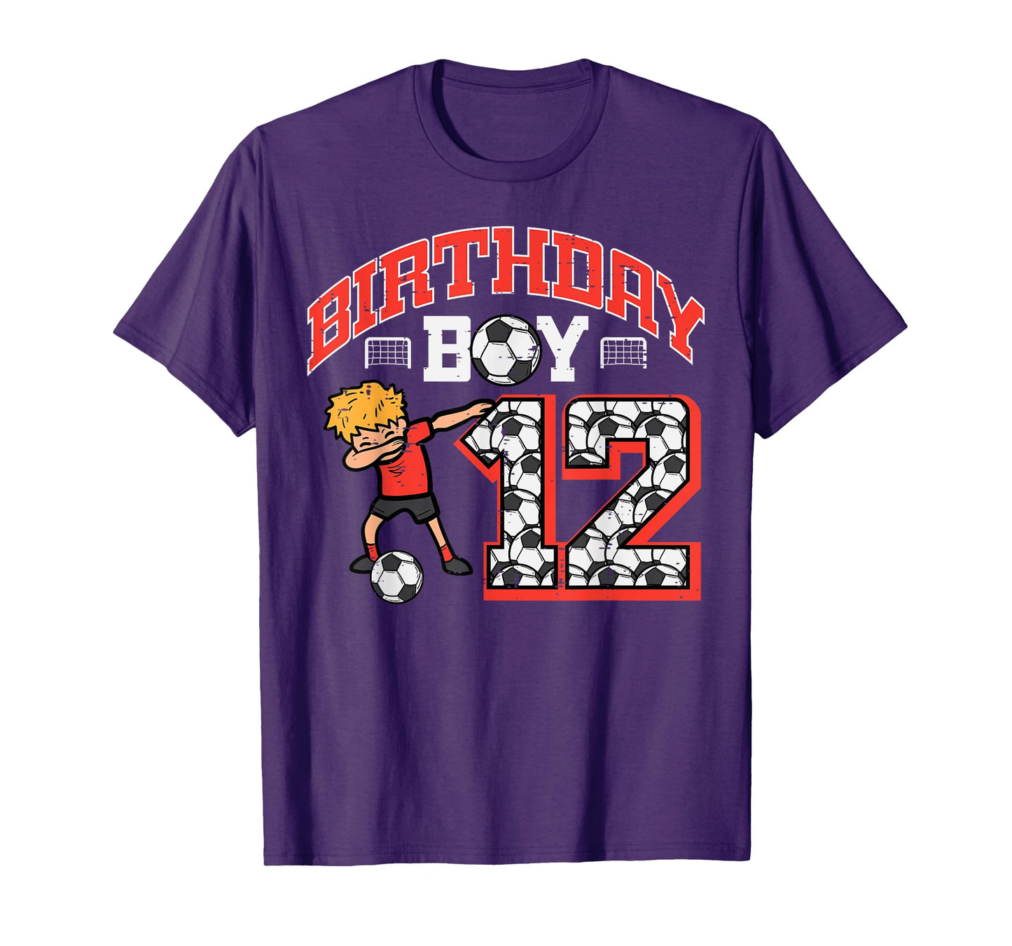 Birthday Boy 12 Soccer Dab 12th Year Old Bday Sport Boys Kid T-Shirt
