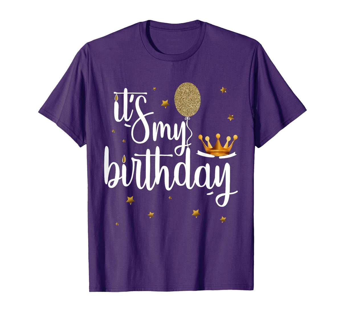 Its My Birthday Shirt Women Girl Kids Funny Crown Balloons T-Shirt