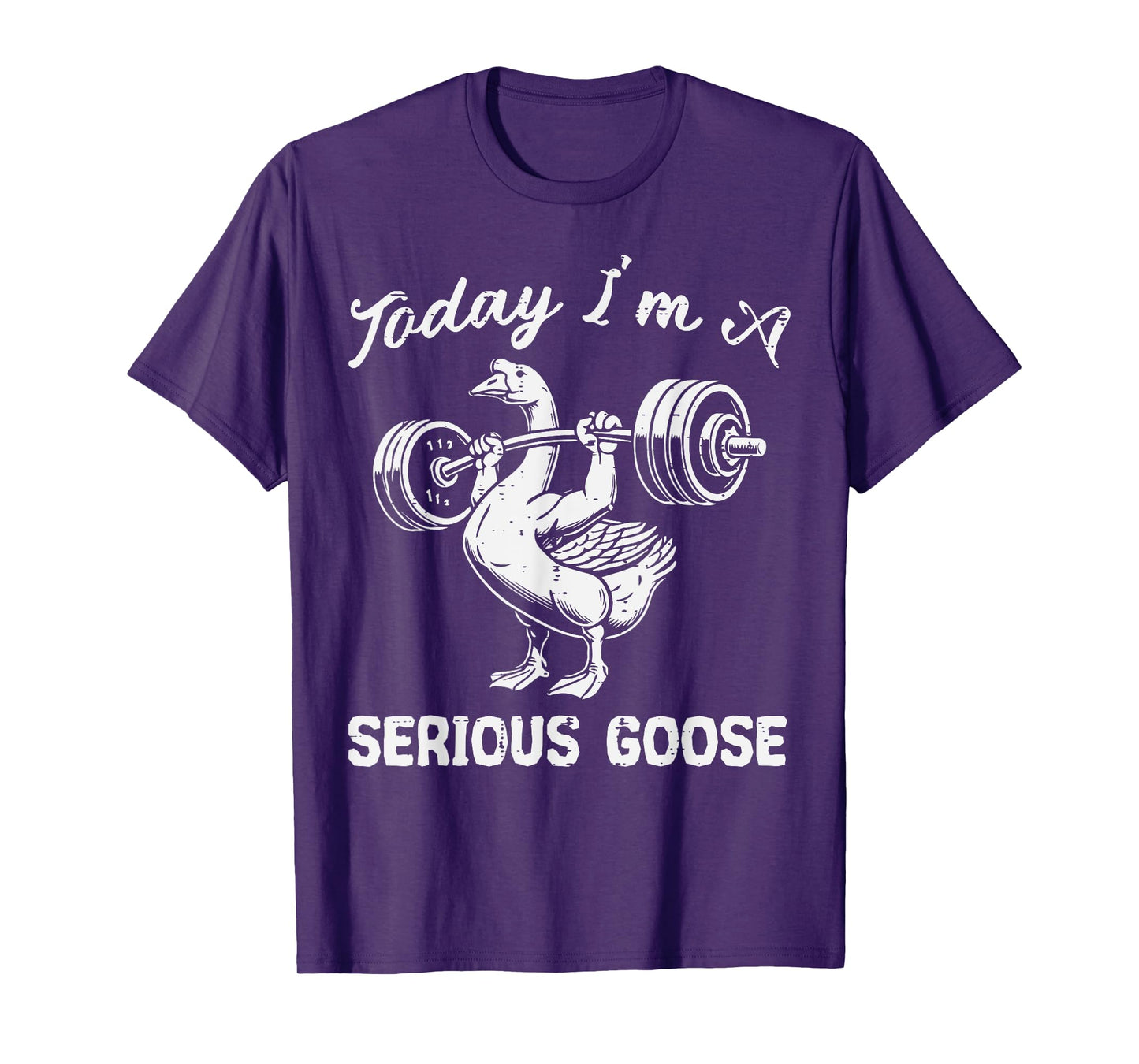 Gym Today Im Serious Goose Weights Workout Women Men Kids T-Shirt