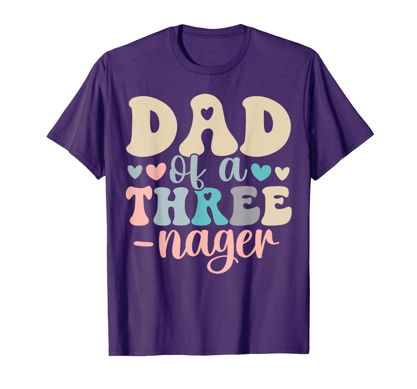 Dad Of A Threenager 3rd Birthday Matching Family Boho T-Shirt
