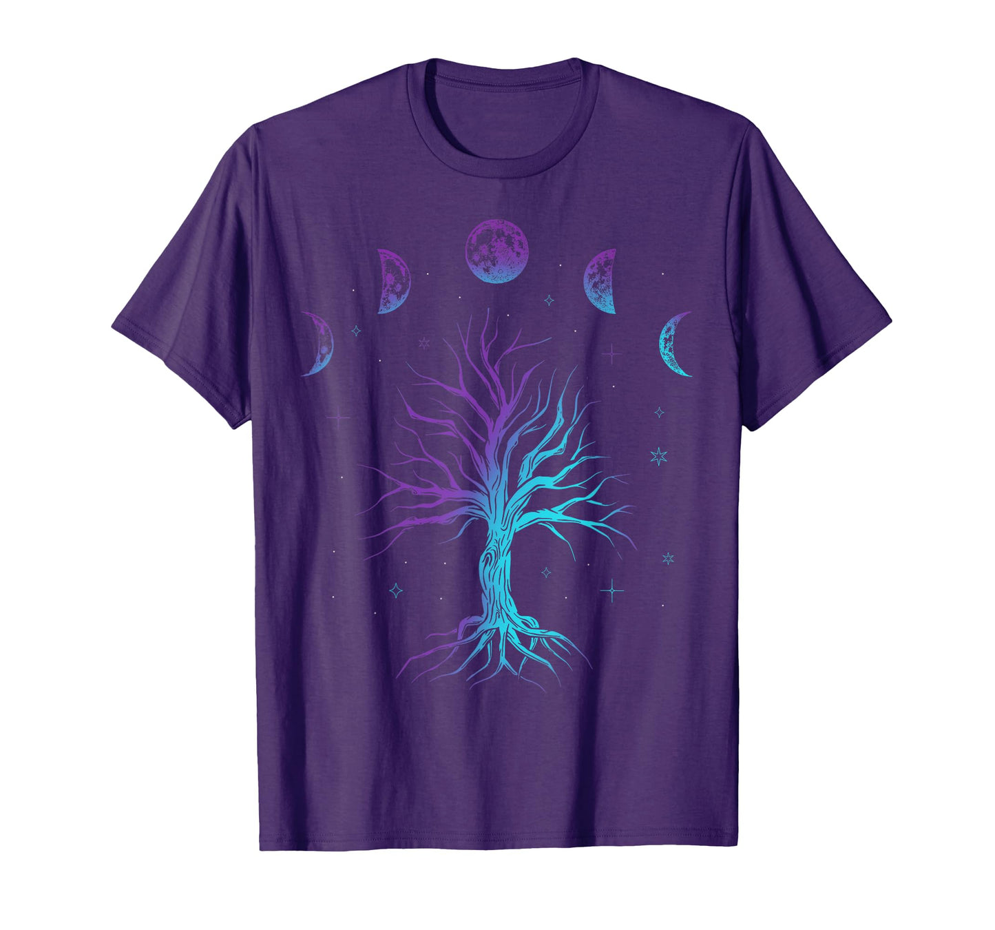 Moon Phases Tree of Life - Viking Pagan Wicca T-Shirt