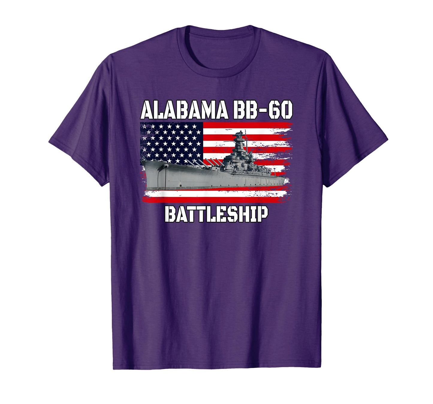USS Alabama BB-60 Battleship Veterans Day Father Dad Grandpa T-Shirt