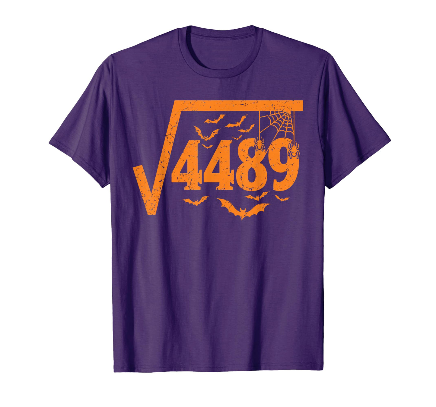 Square Root 4489 Funny Halloween Meme 67 Math Teacher T-Shirt