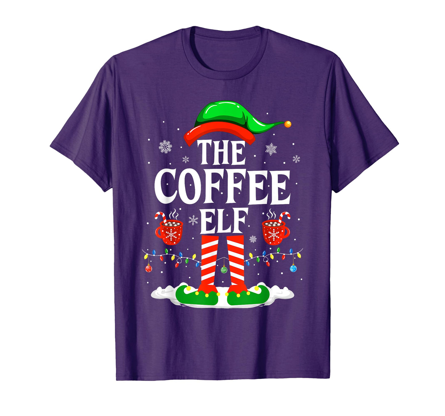 The Coffee Elf Funny Family Matching Christmas Coffee T-Shirt