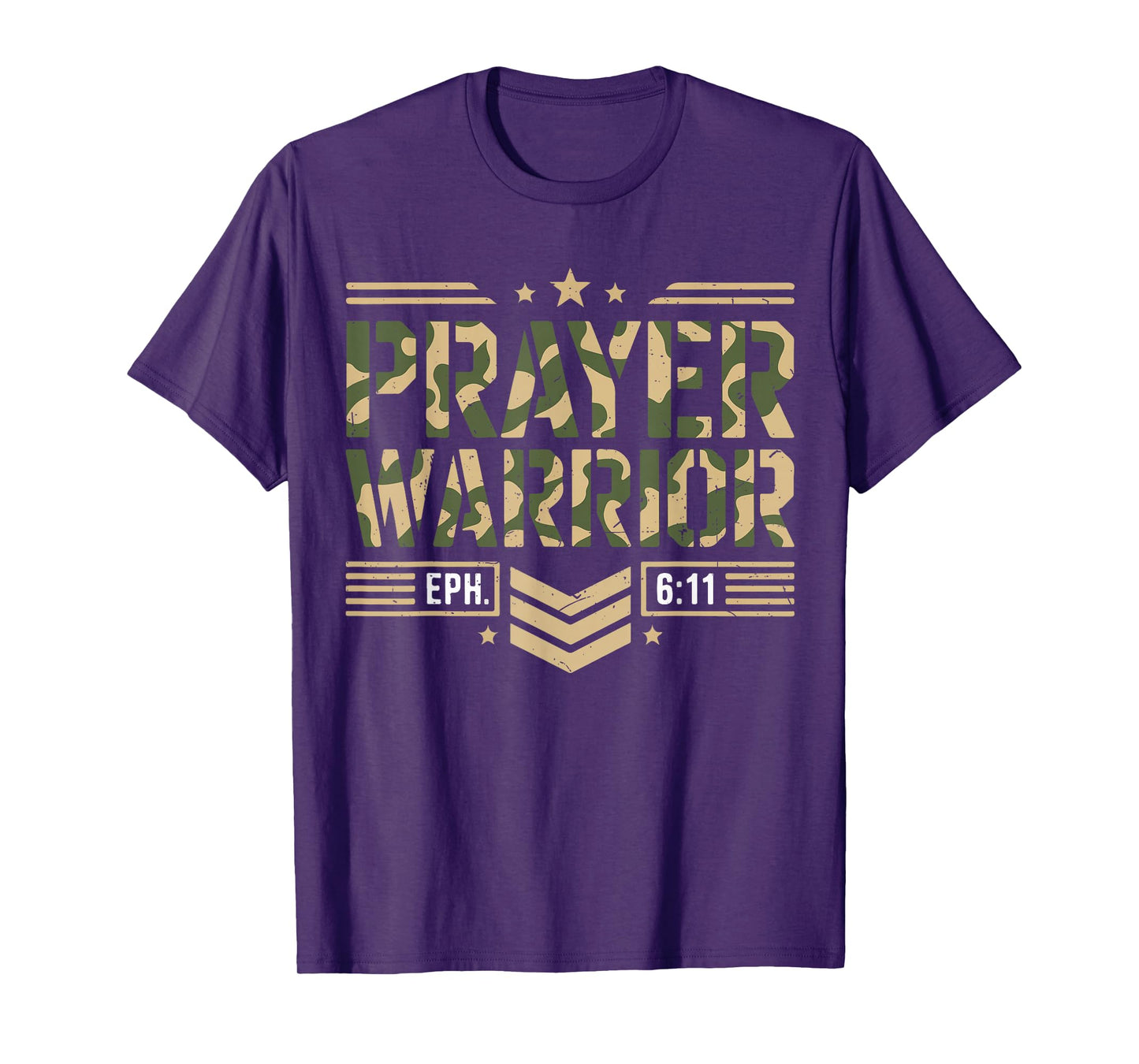 Camo Prayer Warrior God Armor Jesus Christian Faith Defender T-Shirt