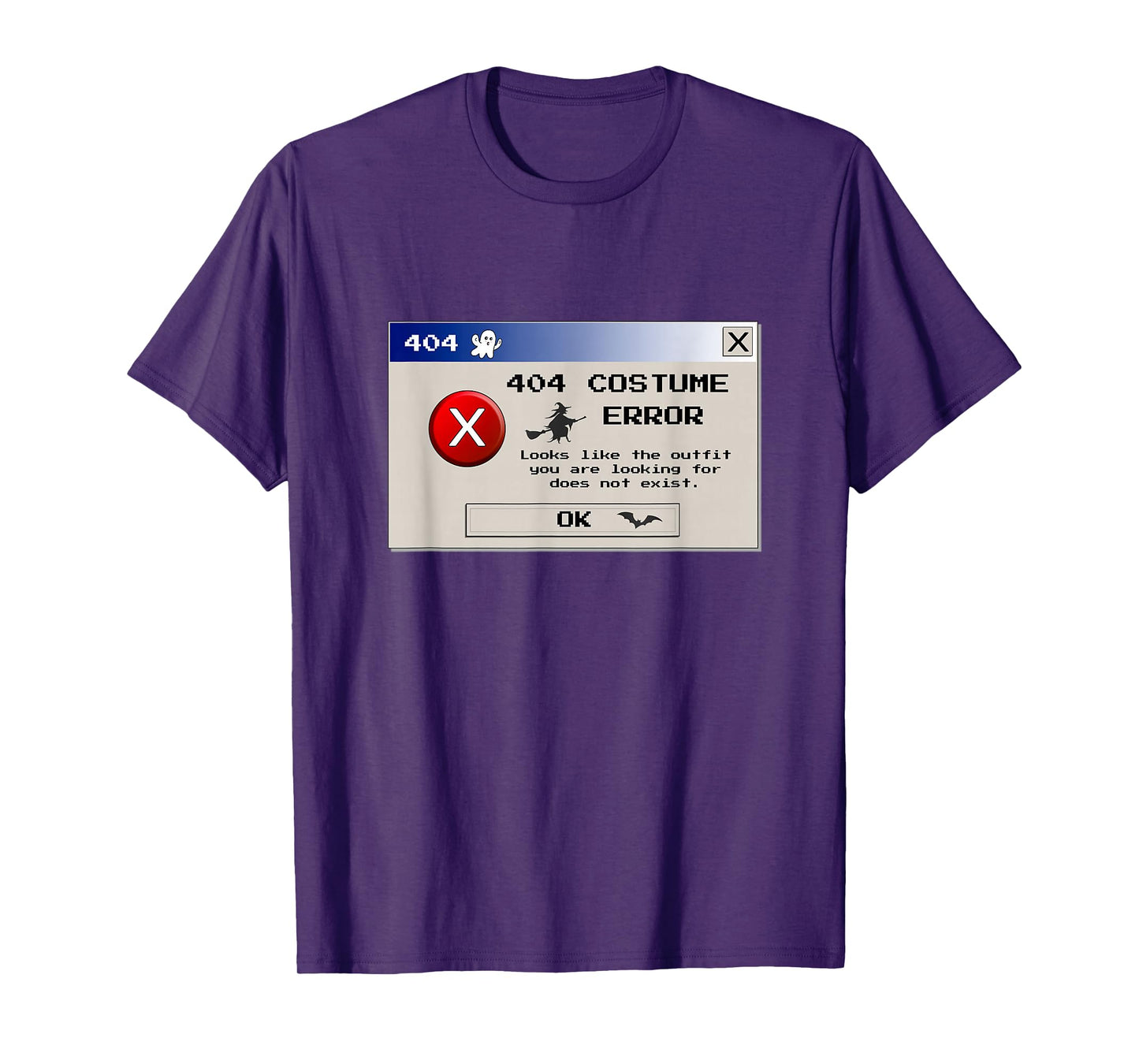 Funny 404 Costume Error Halloween Tech Witch Design T-Shirt