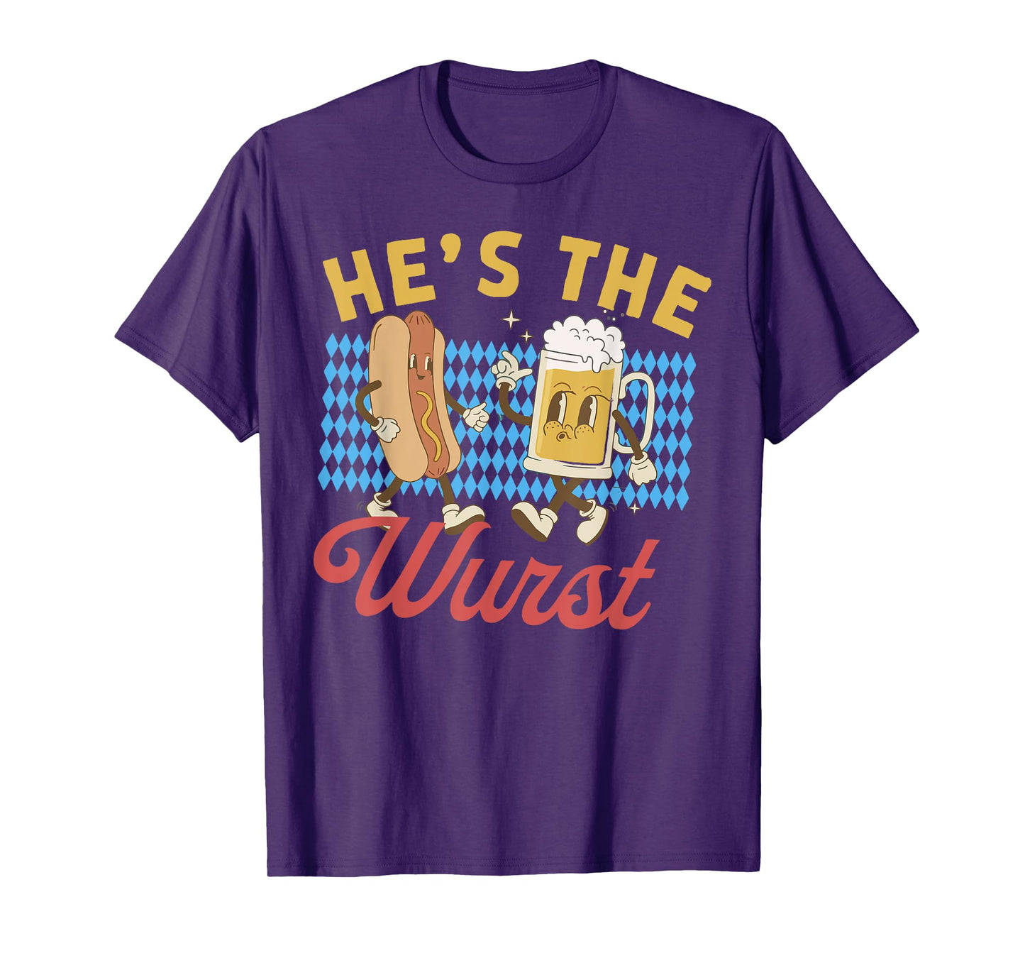 Funny Oktoberfes Hes the Wurst Shes a Brat Couples Matching T-Shirt