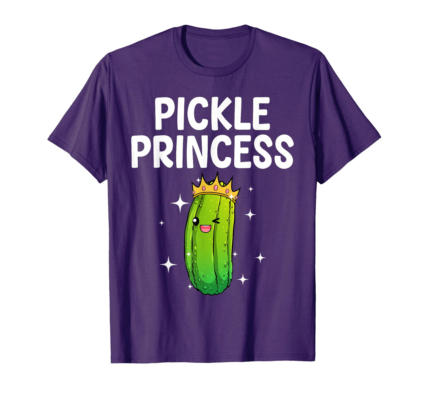Cool Pickle Princess Art For Women Girls Dill Pickle Novelty T-Shirt