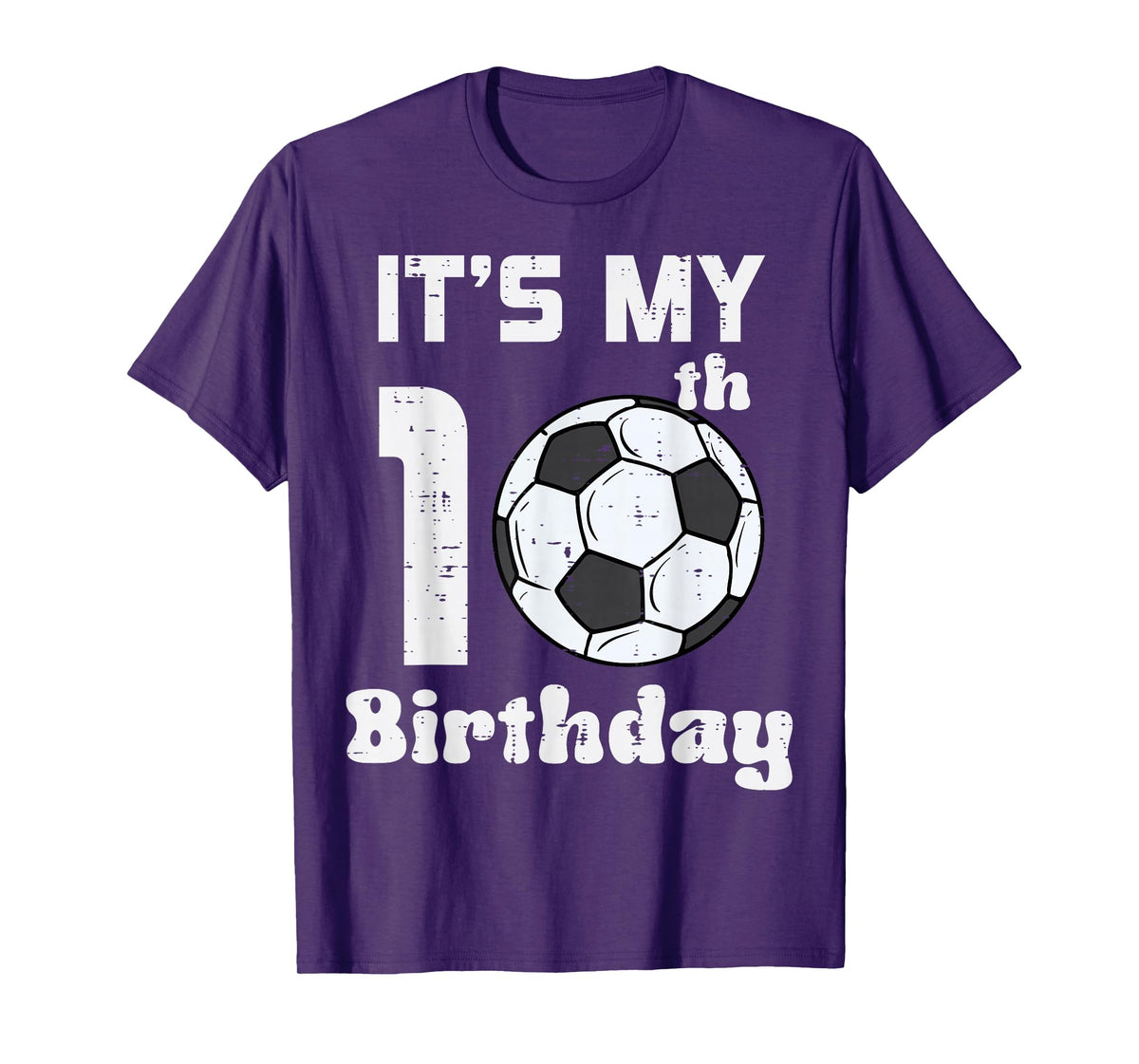 Its My 10th Birthday Soccer 10 Years Old Bday Football Boys T-Shirt