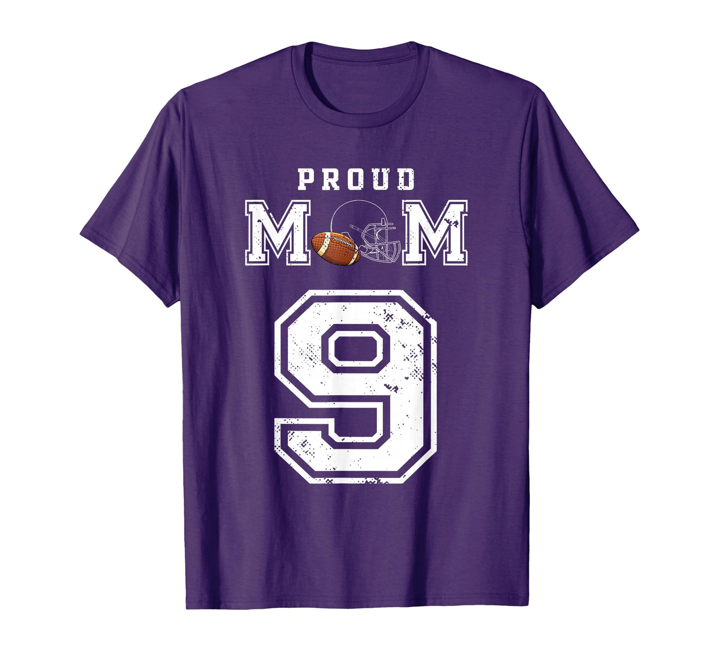 Custom Proud Football Mom Number 9 Personalized For Women T-Shirt