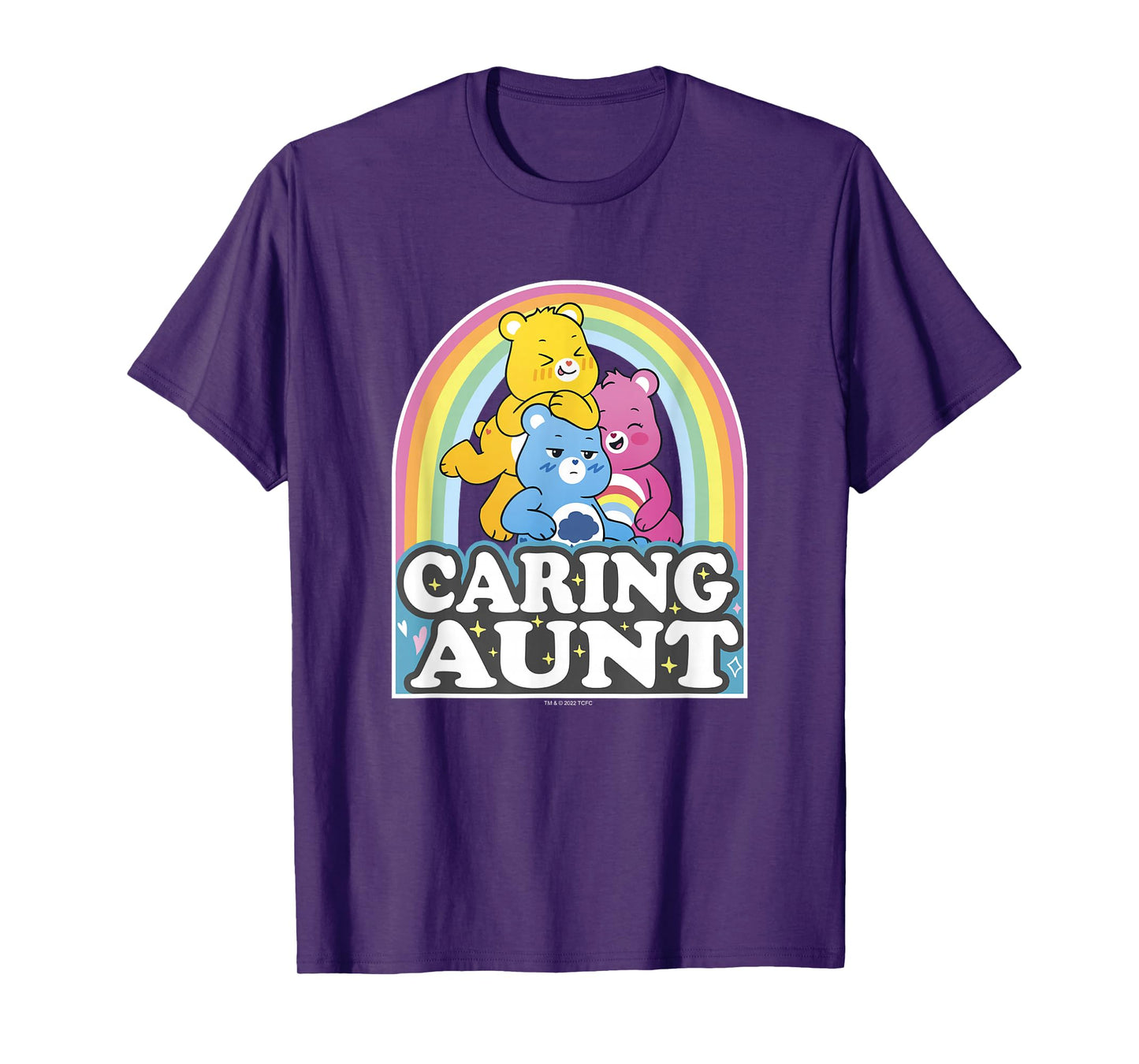 Care Bears Caring Aunt Retro Rainbow Grumpy Group Shot T-Shirt
