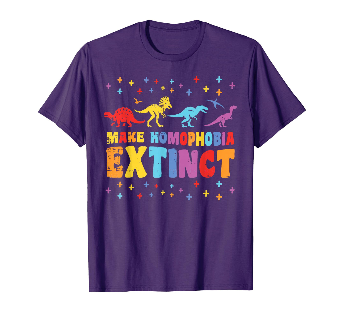 Gay Pride Month Dinosaurs Extinct LGBTQ Ally Rainbow Kids T-Shirt