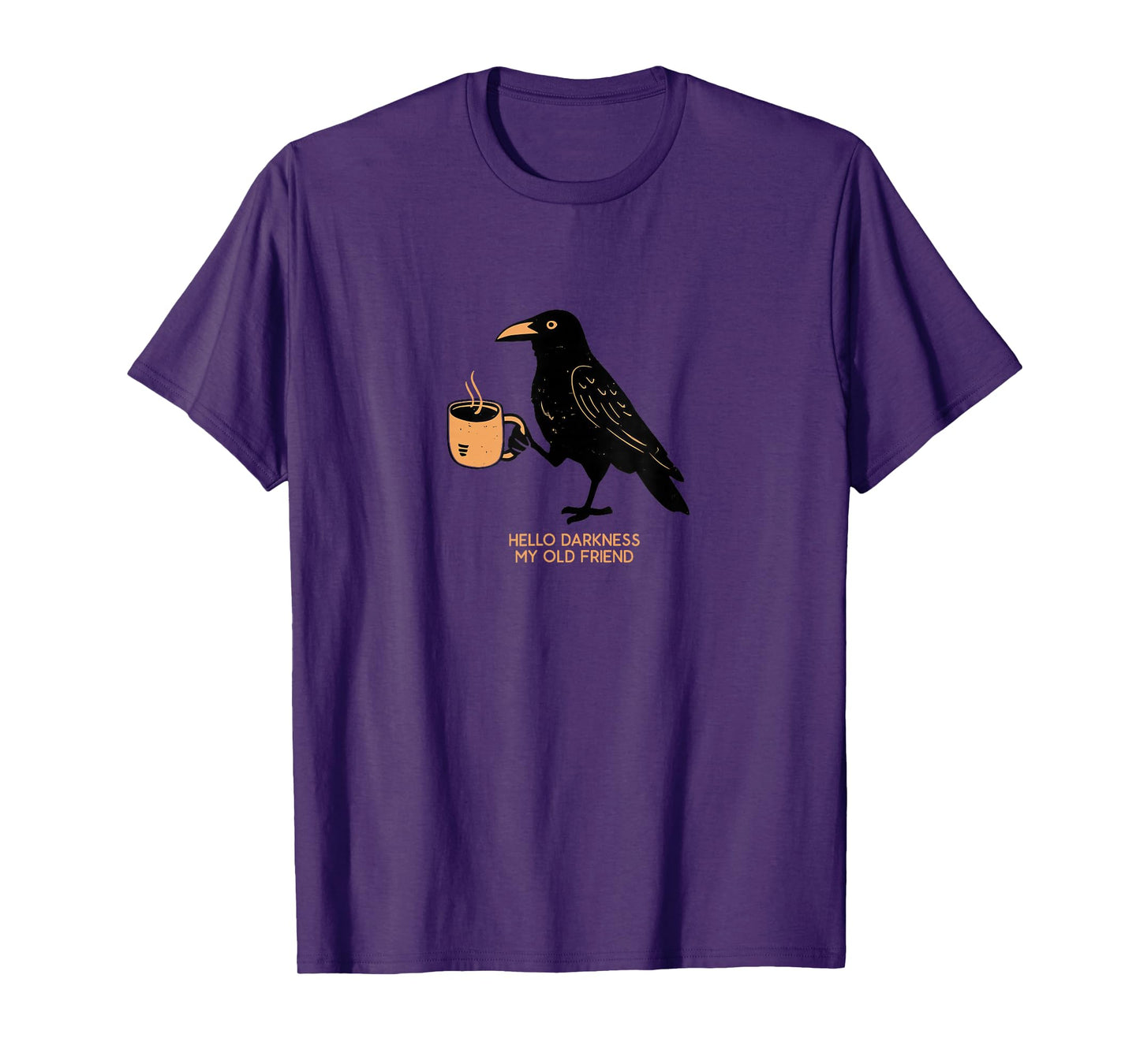 Hello Darkness My Old Friend Crow Coffee Halloween T-Shirt