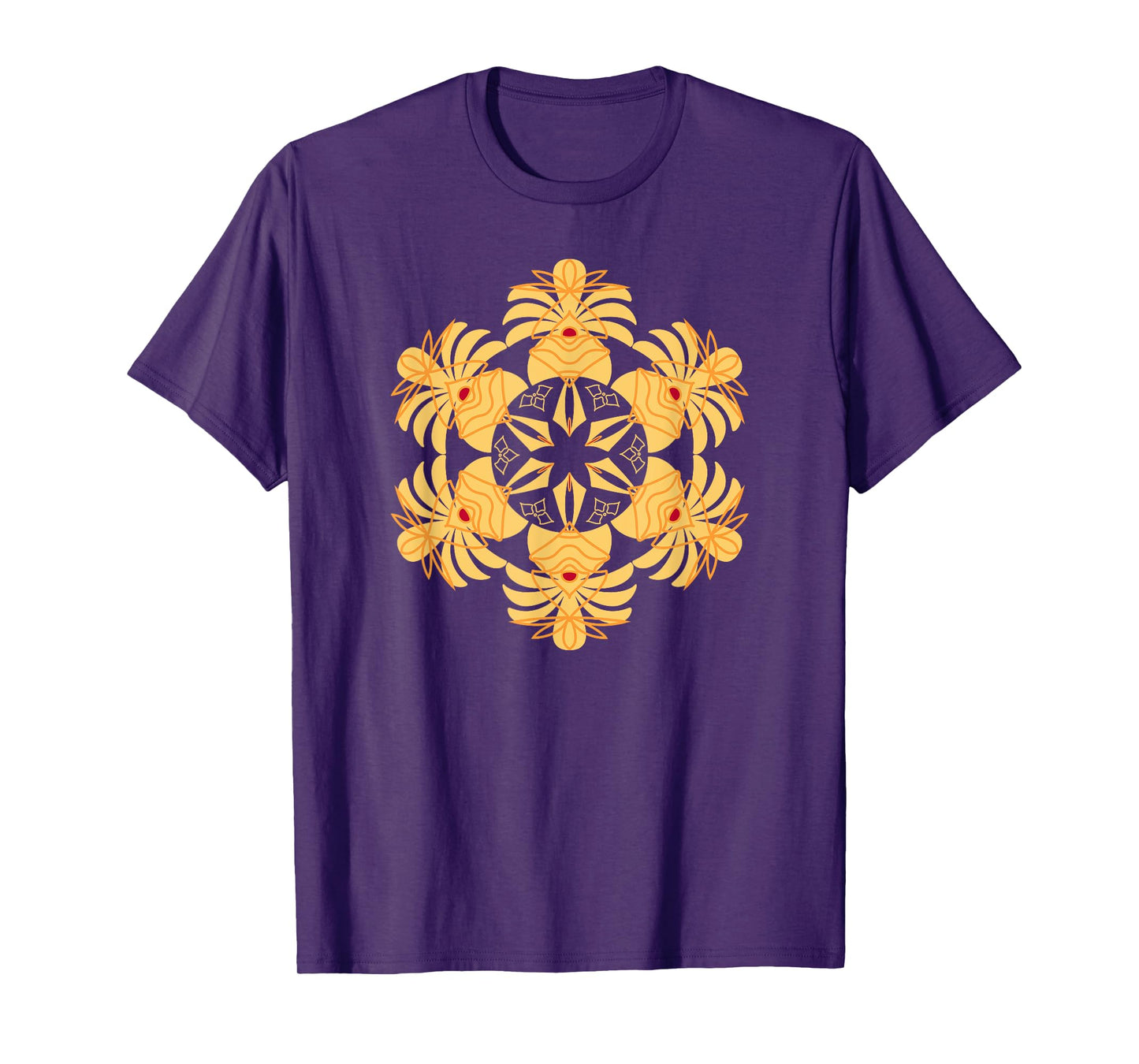 Circular Lotus Mandala Art Sacred Geometry Yoga Meditation T-Shirt