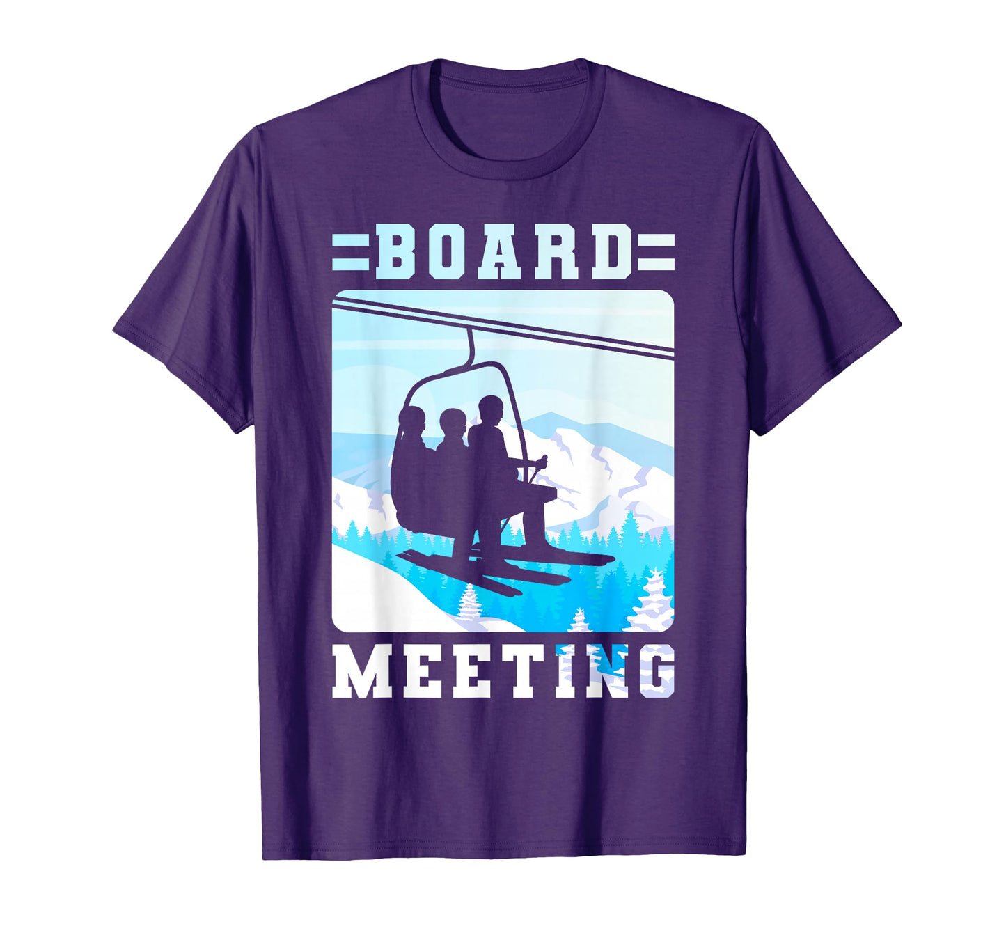 Snowboard Board Meeting Ski Lift Skier Winter Sports T-Shirt