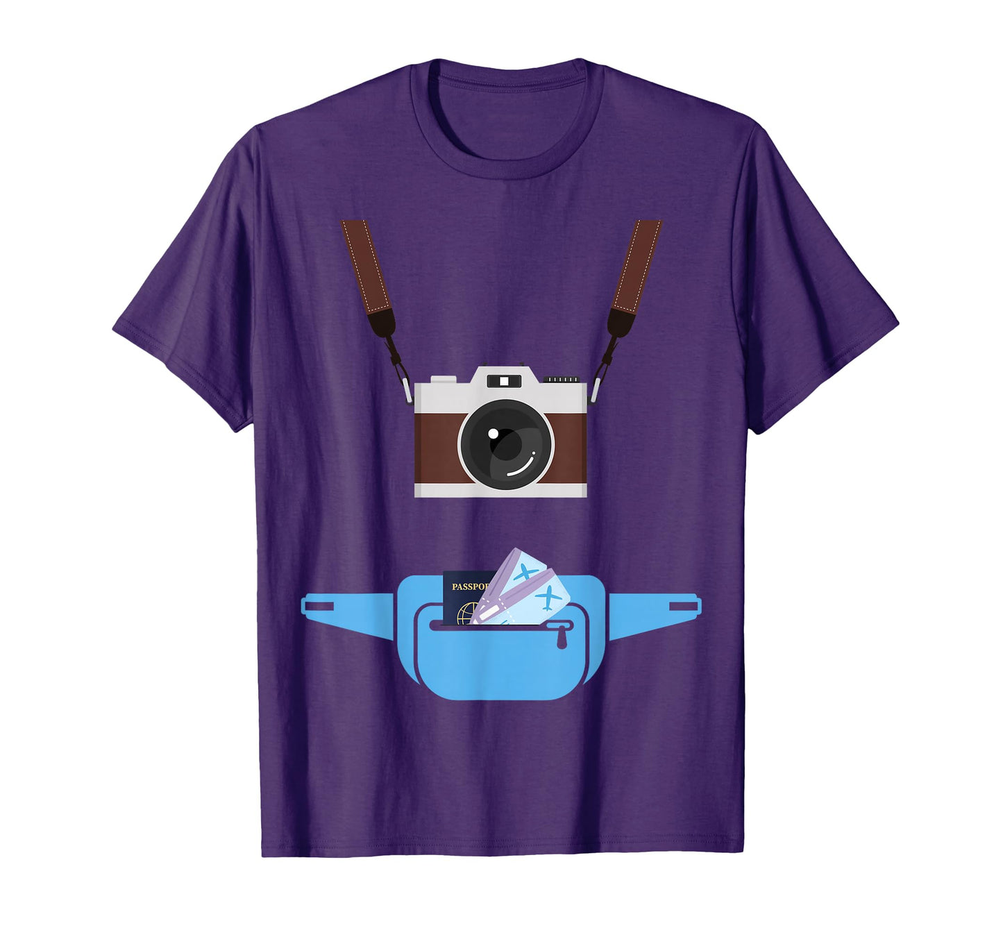 Tourist Spirit Day Camera Passport Fanny-pack T-Shirt