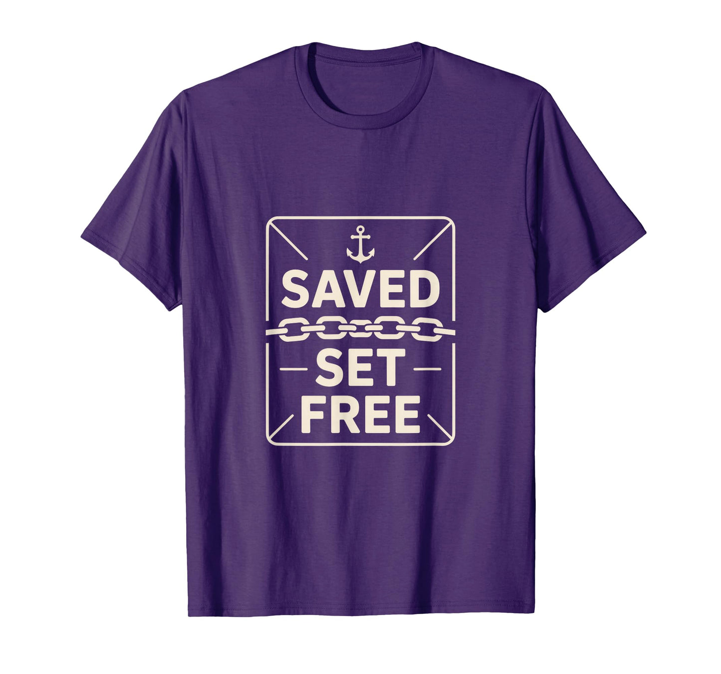 Christian Saved Set Free Anchor Chain Faith T-Shirt