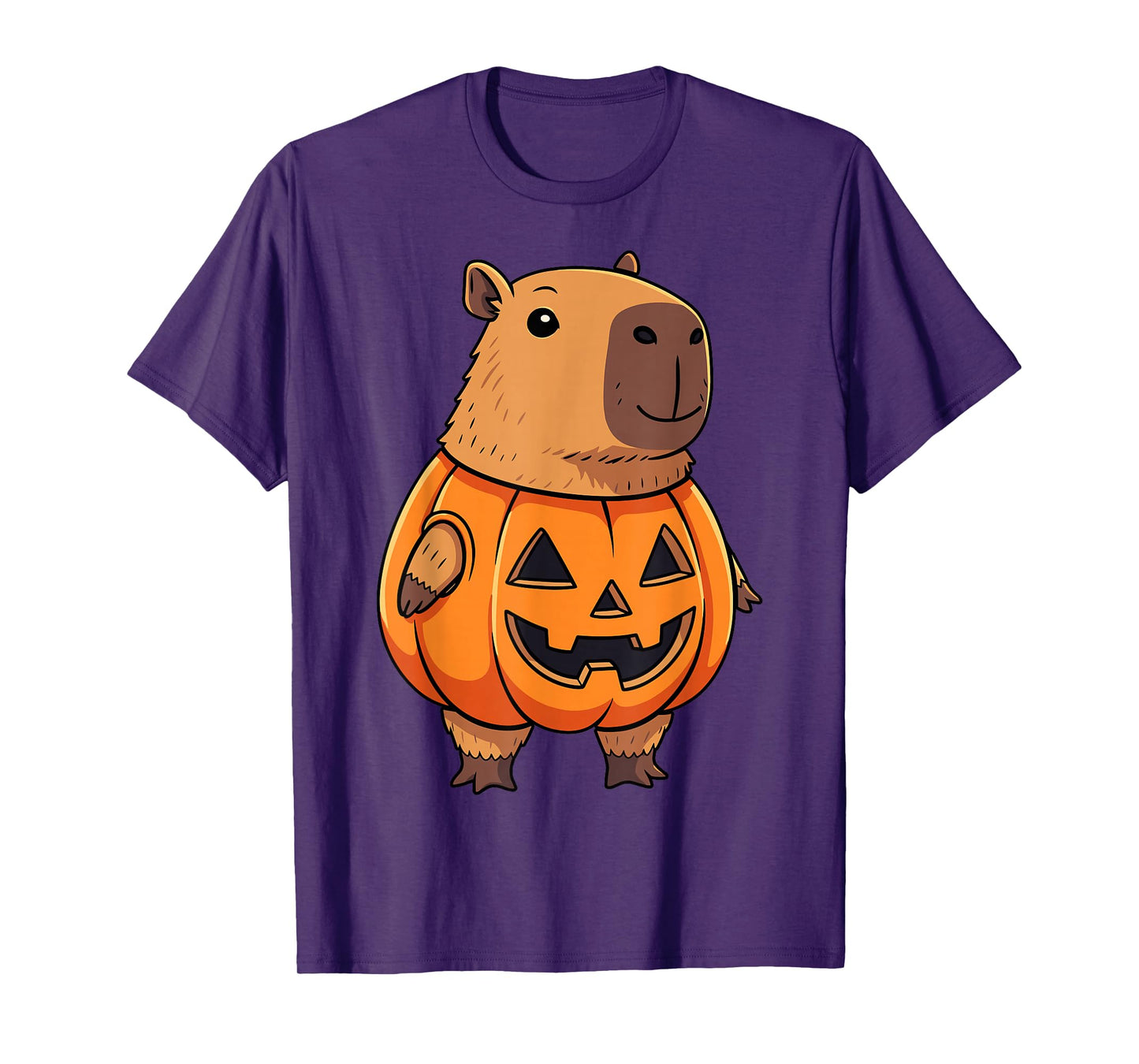 Halloween Capybara Funny Pumpkin Costume T-Shirt