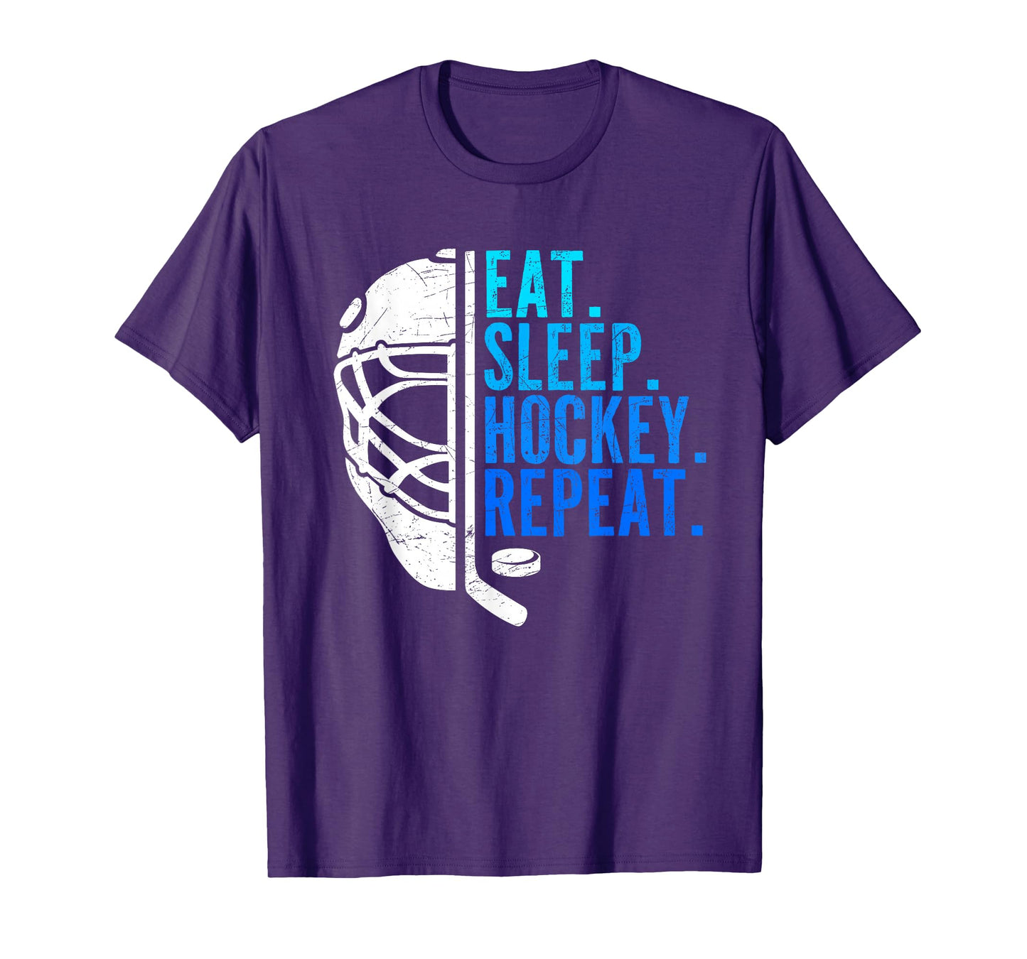 Eat Sleep Hockey Repeat Funny Boys Hockey Player T-Shirt