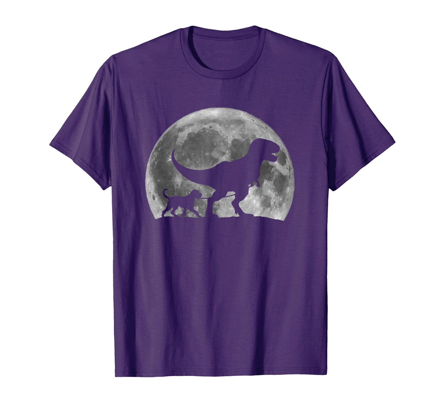 T Rex Walking a Dog Wirehaired Pointing Griffon Halloween Men Women Kids T-Shirt