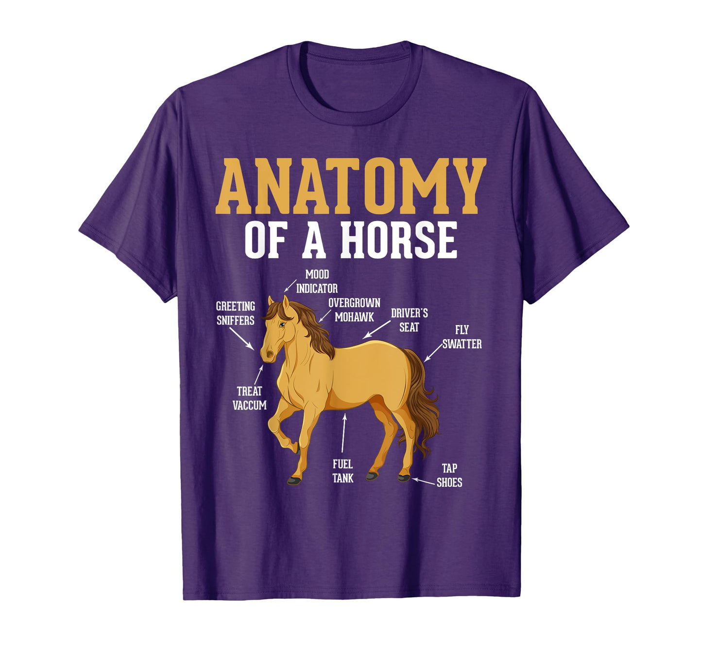 Anatomy of A Horse Funny Equestrian Neigh Horse Lovers T-Shirt