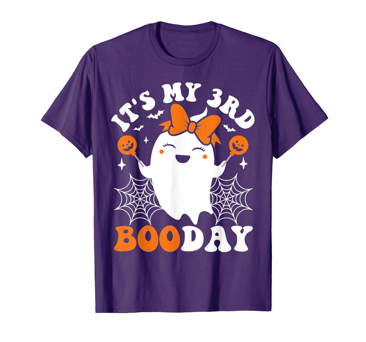 It's My 3rd Boo Day, Funny Halloween Ghost 3rd Birthday Girl T-Shirt